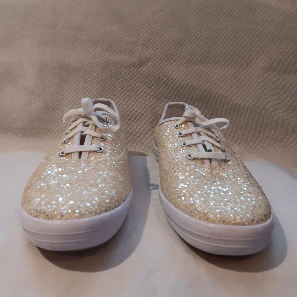 Keds Womens 8.5 Champion Glitter Celebrations Lace Up Sneaker Shoes